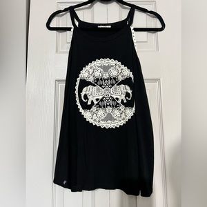 Mccnchila - Black Elephant Tank - Size XXL